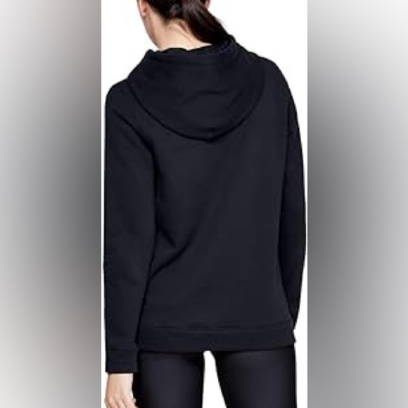 Under Armour Women's Hustle Hoodie Black | White LG - Picture 8 of 8